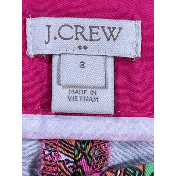 J. Crew Women's Multicolored Paisley Boho Retro Shorts SIZE-8 - Picture 2 of 7